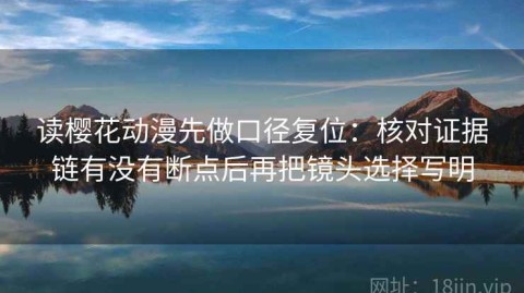 读樱花动漫先做口径复位：核对证据链有没有断点后再把镜头选择写明