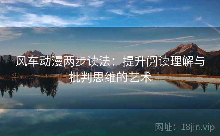风车动漫两步读法：提升阅读理解与批判思维的艺术
